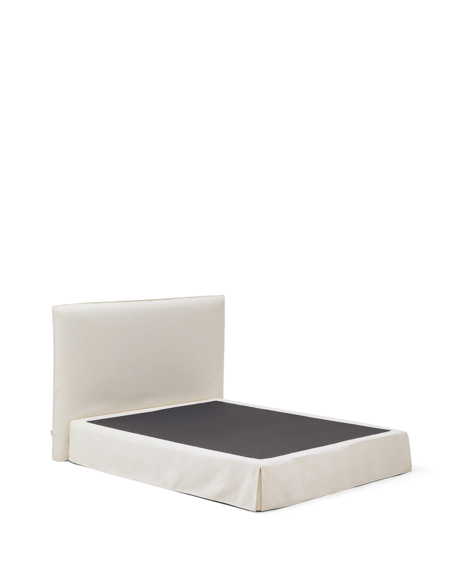 Кровать Jaira из белого шенилла со съемным чехлом для матраса 160x200 см La Forma 447725