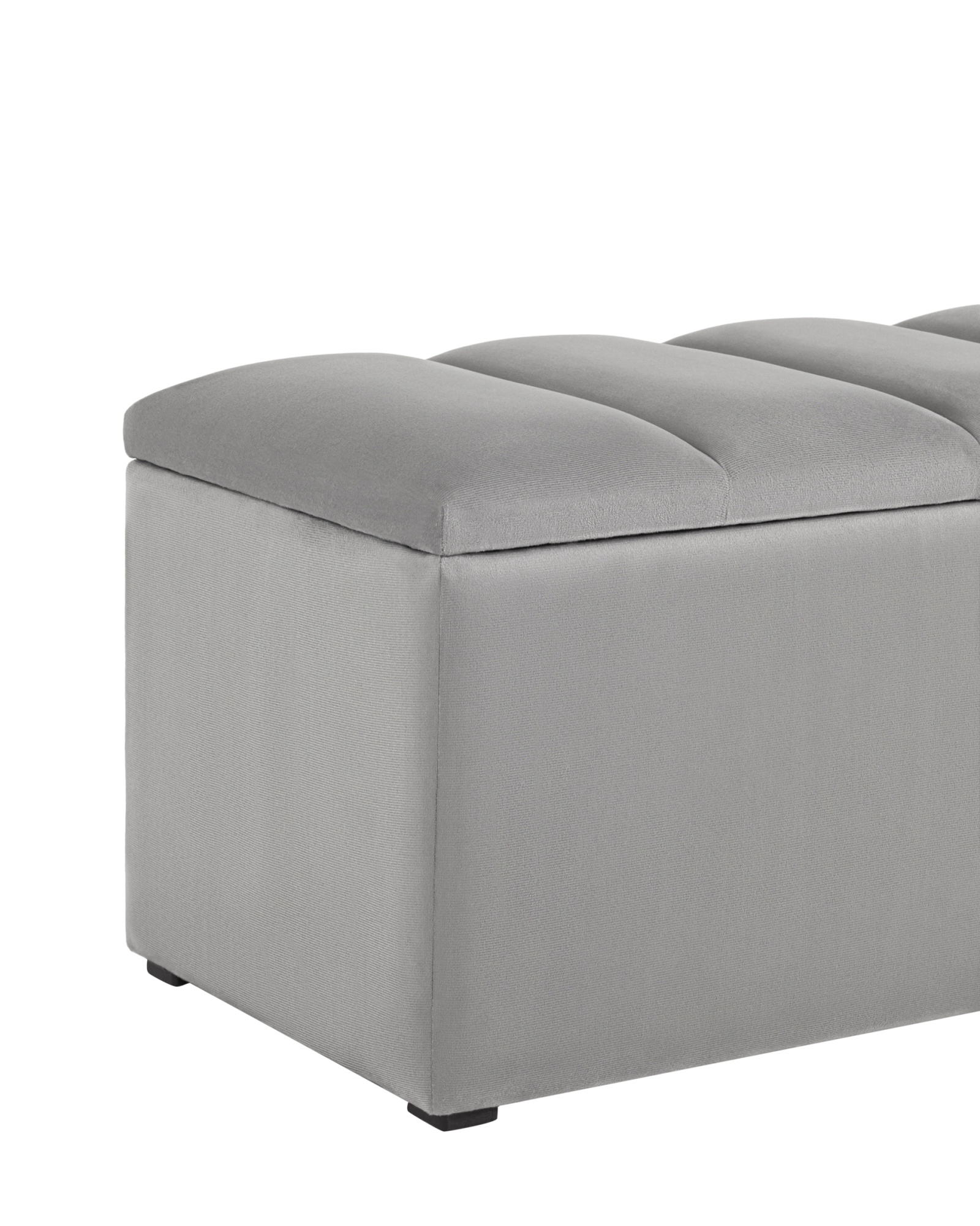 Пуф с крышкой Нильсон 2 велюр серый Stool Group