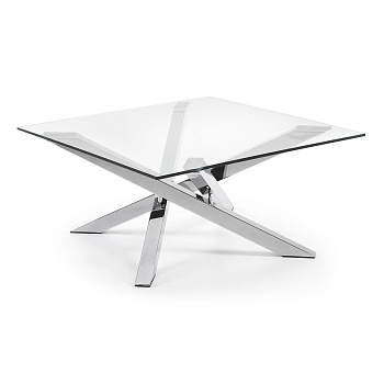 Журнальный столик Mikado 90 x 90 см стеклянный La Forma (ex Julia Grup)