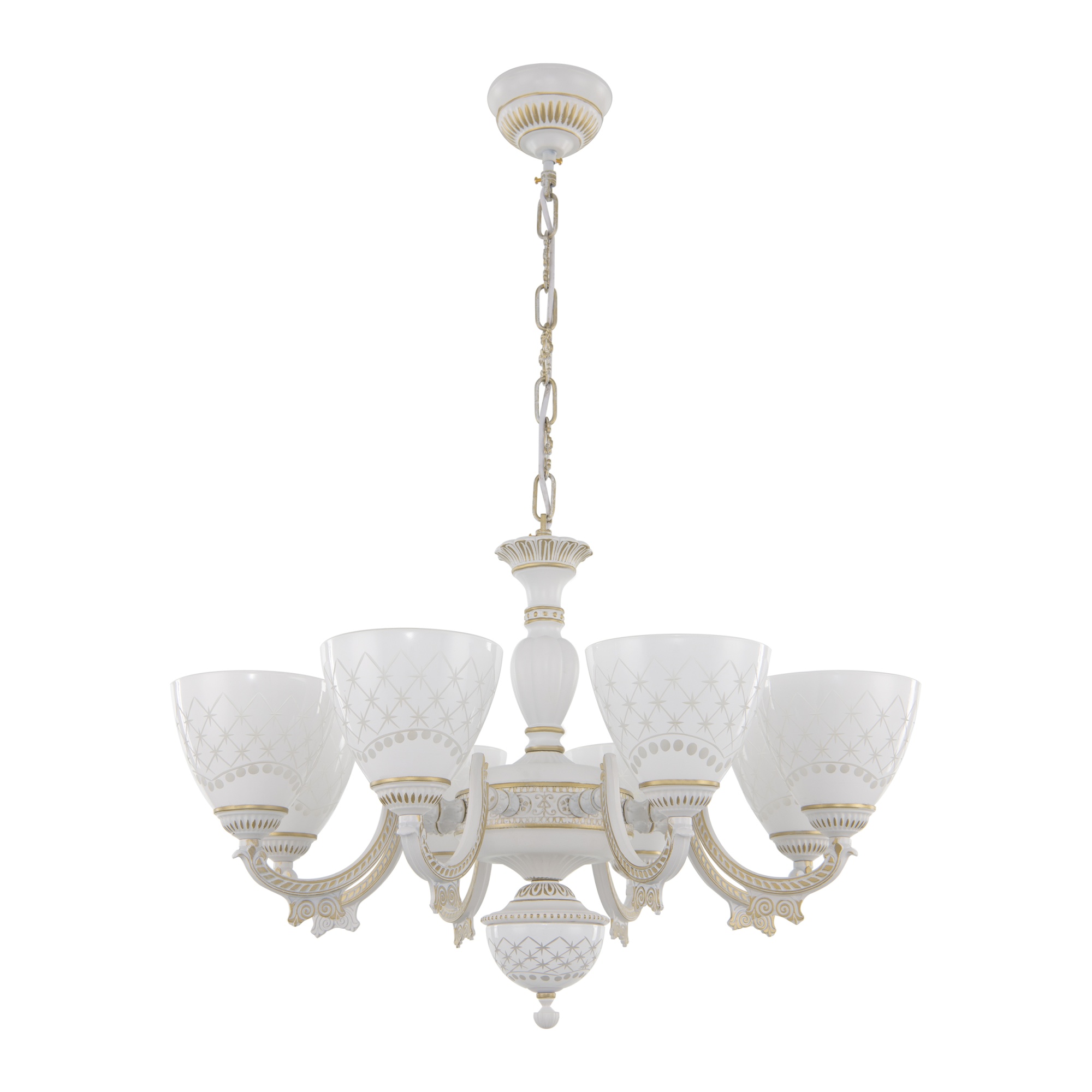 Люстра с плафонами 343837/8 WT+G Arte Milano