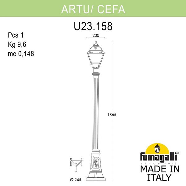 Садово-парковый светильник Fumagalli U23.158.000.WYF1R