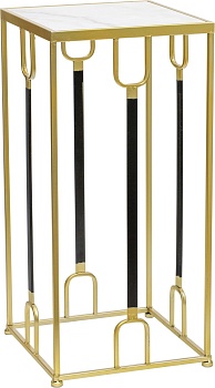 Столик интерьерный с белым мрамором Glasar 54-132