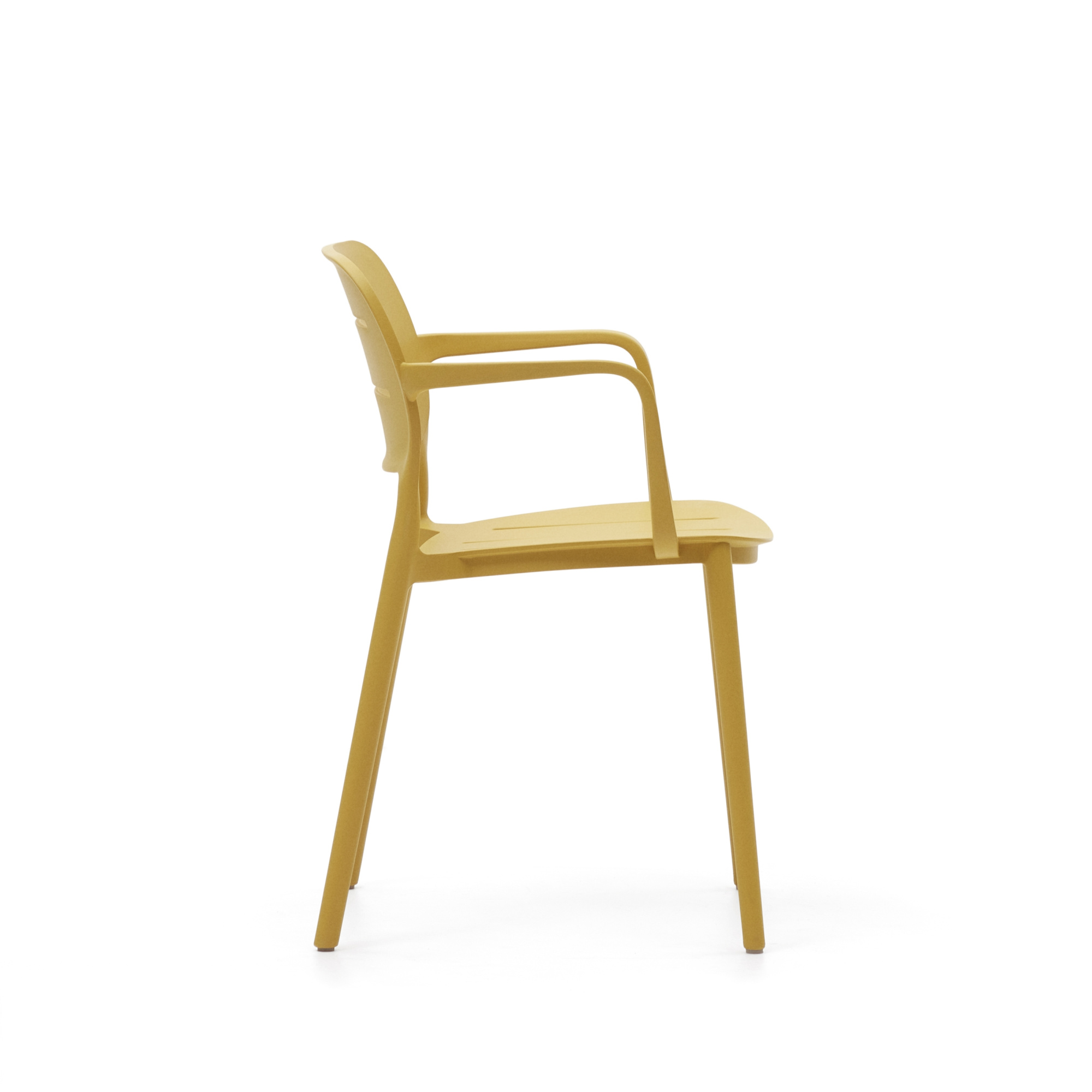 Садовый стул Morella из горчичного пластика La Forma (ex Julia Grup)