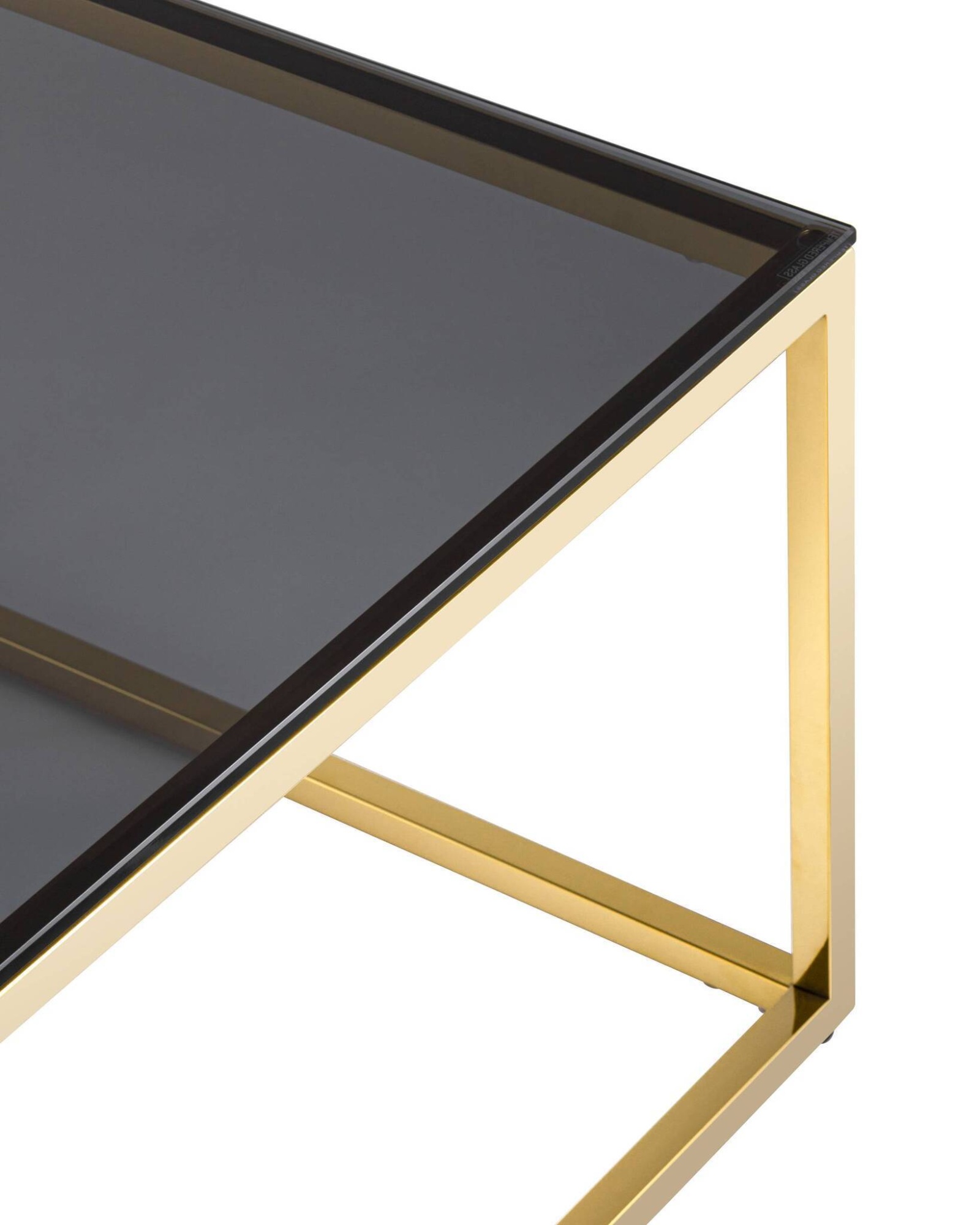 Журнальный стол 120*60 ТАУН золото стекло smoke Stool Group