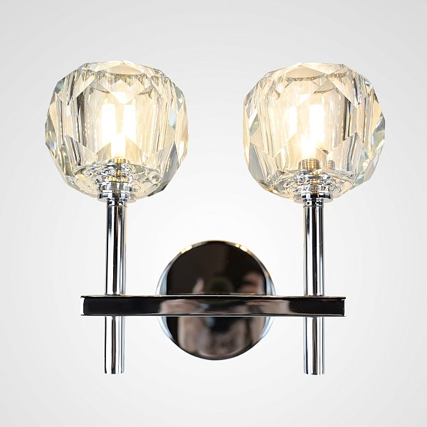 Бра Rh Boule De Cristal Double Sconce Chrome By Imperiumloft