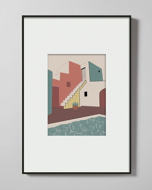 Интерьерный постер Santorini Louvre Home PP230362