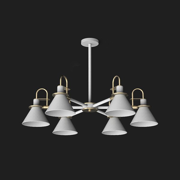 Люстра на штанге CODA D88 White by ImperiumLoft