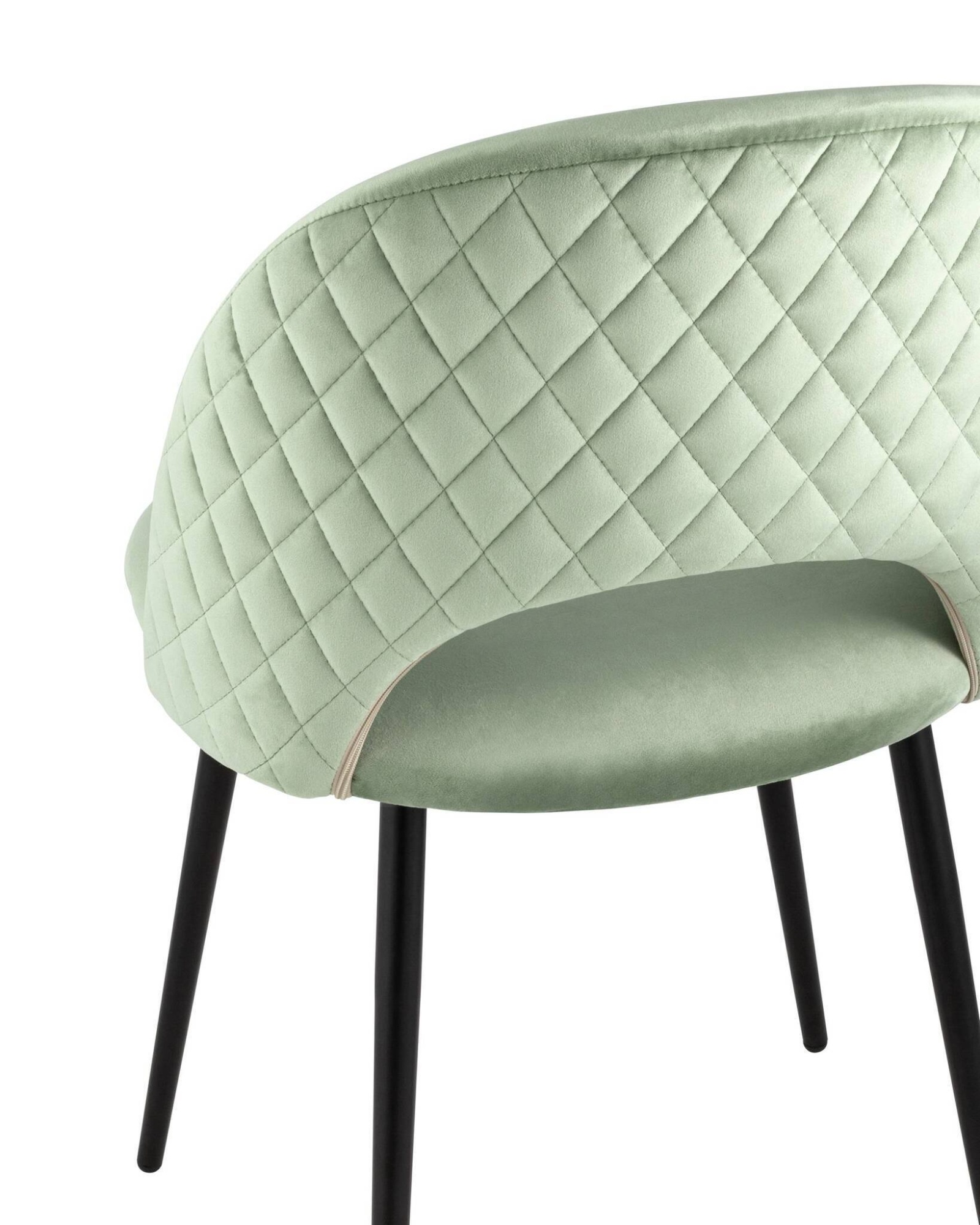 Стул Меган велюр с ромбами фисташковый Stool Group