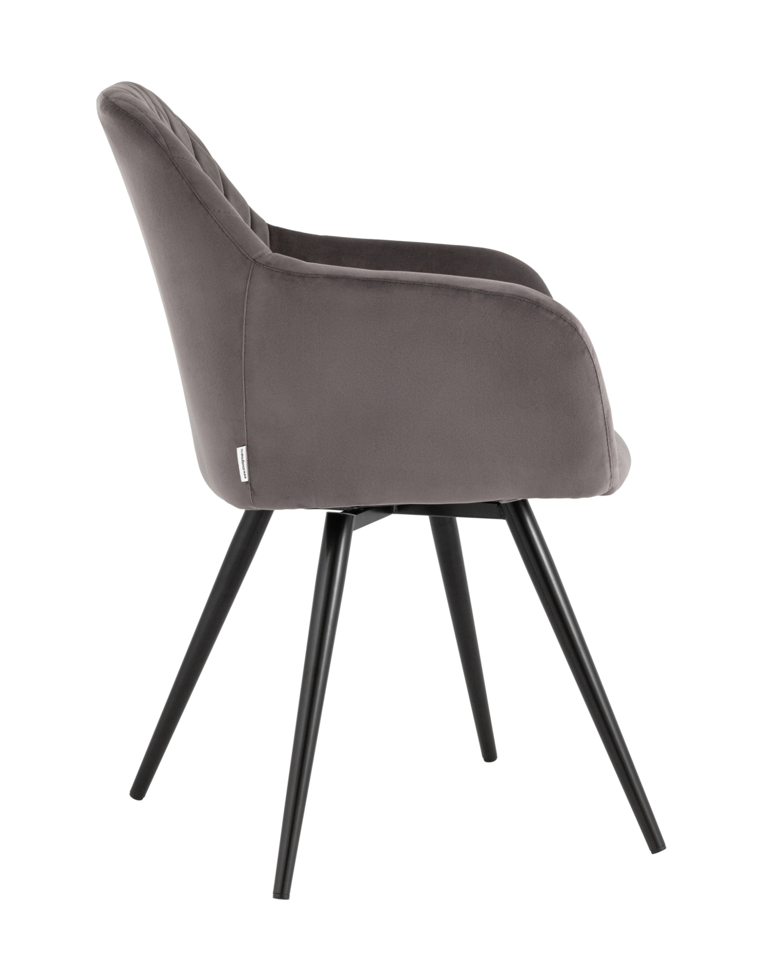 Стул вращающийся Дастин велюр тёмно-серый Stool Group