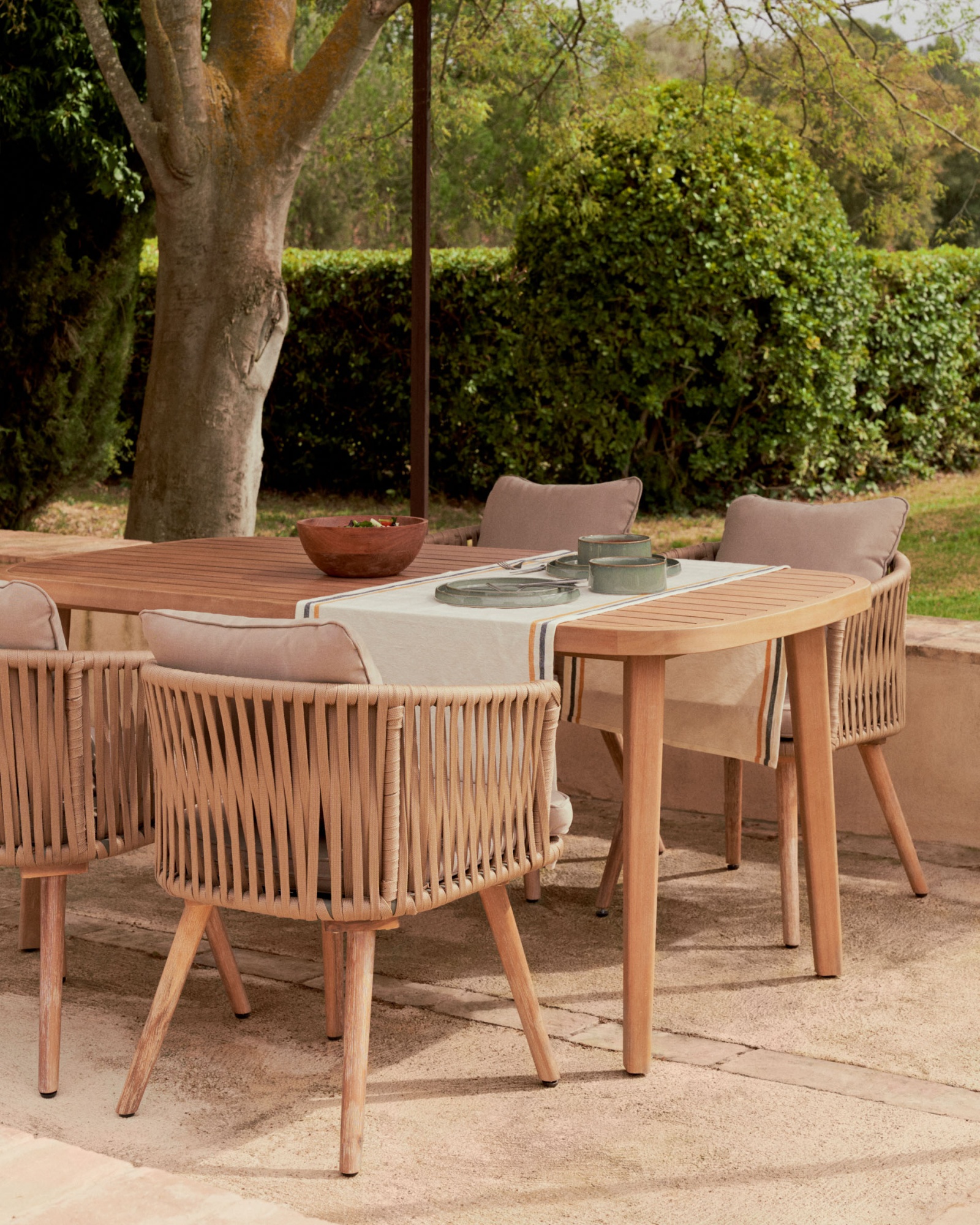 Стул Hemilce с бежевой веревкой La Forma (ex Julia Grup)