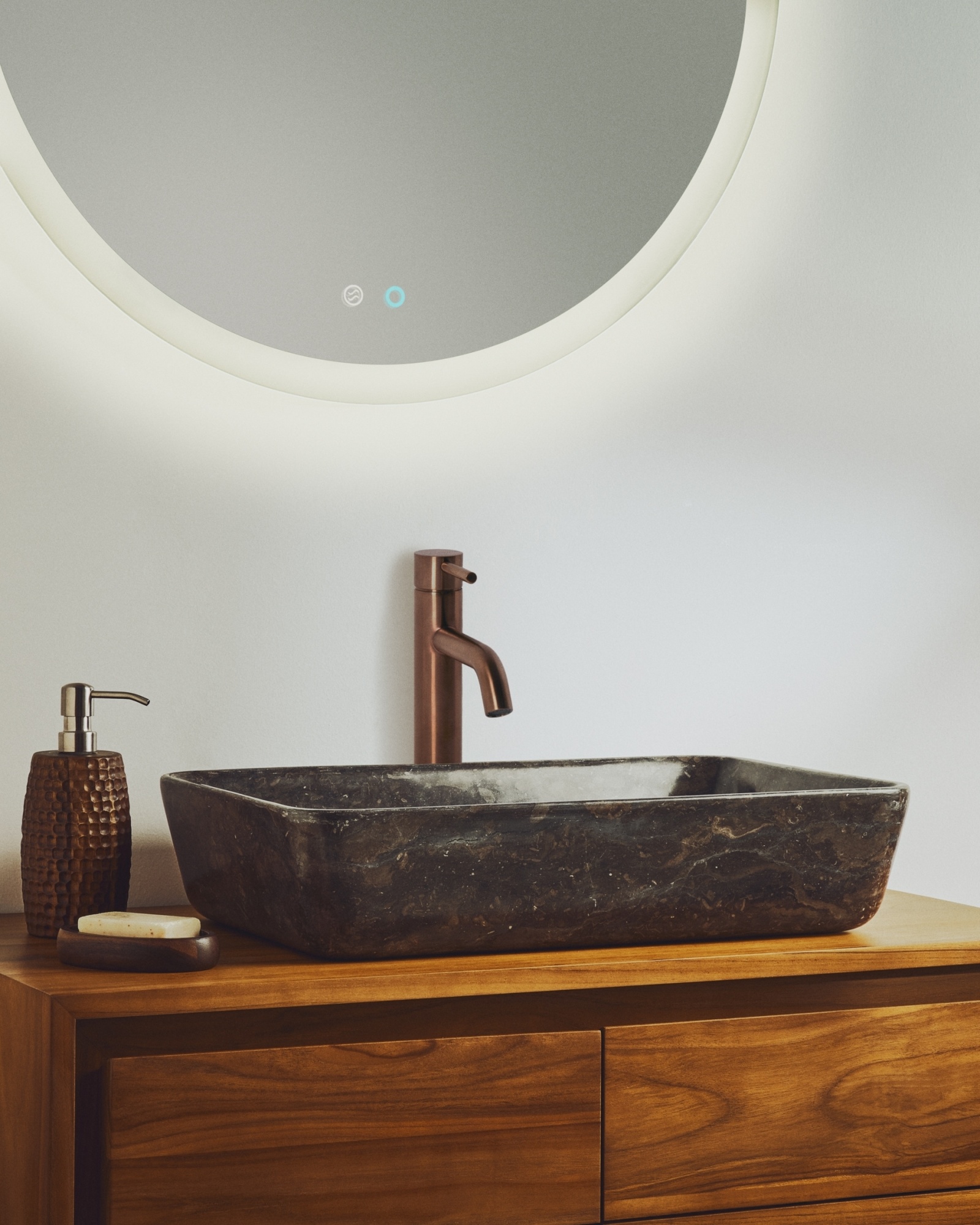 Раковина Darnen из серого мрамора 55 x 35 см La Forma (ex Julia Grup)