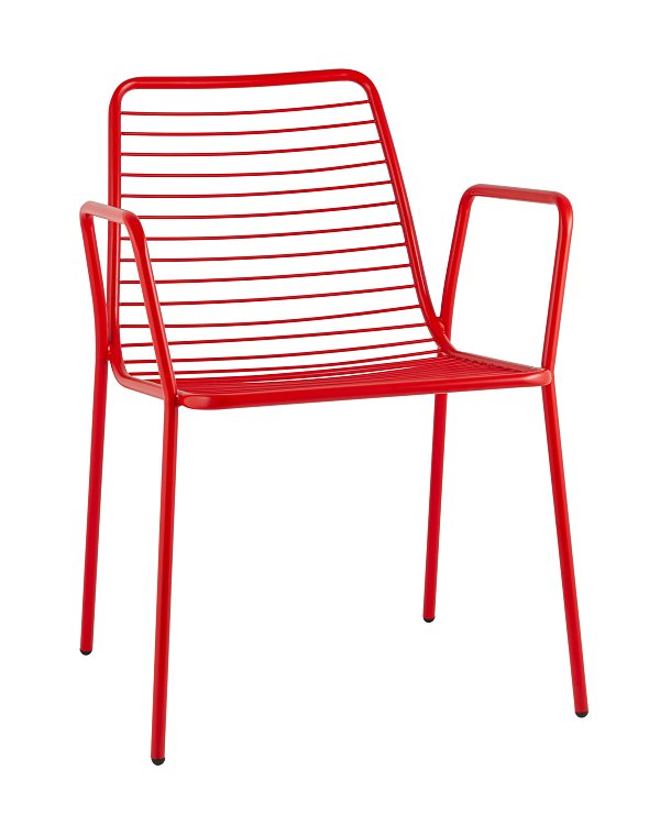 Стул с подлокотниками Дели металл красный Stool Group