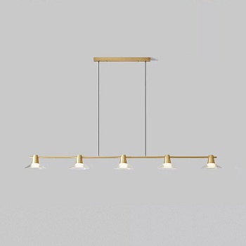 Реечный, рядный светильник CICLA LONG L180 Brass by ImperiumLoft