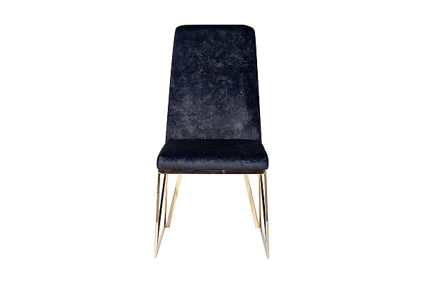 Стул велюровый темно-синий/ножки золото Garda Decor 30C-DX-2014 BLU