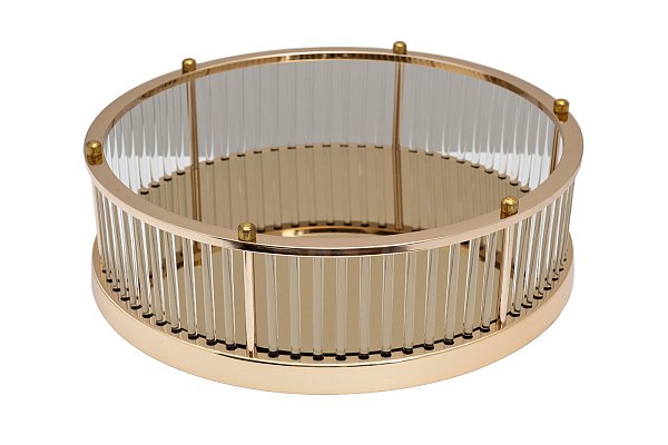 Поднос зеркальный с золотыми бортами 40см Garda Decor 2K299500-G