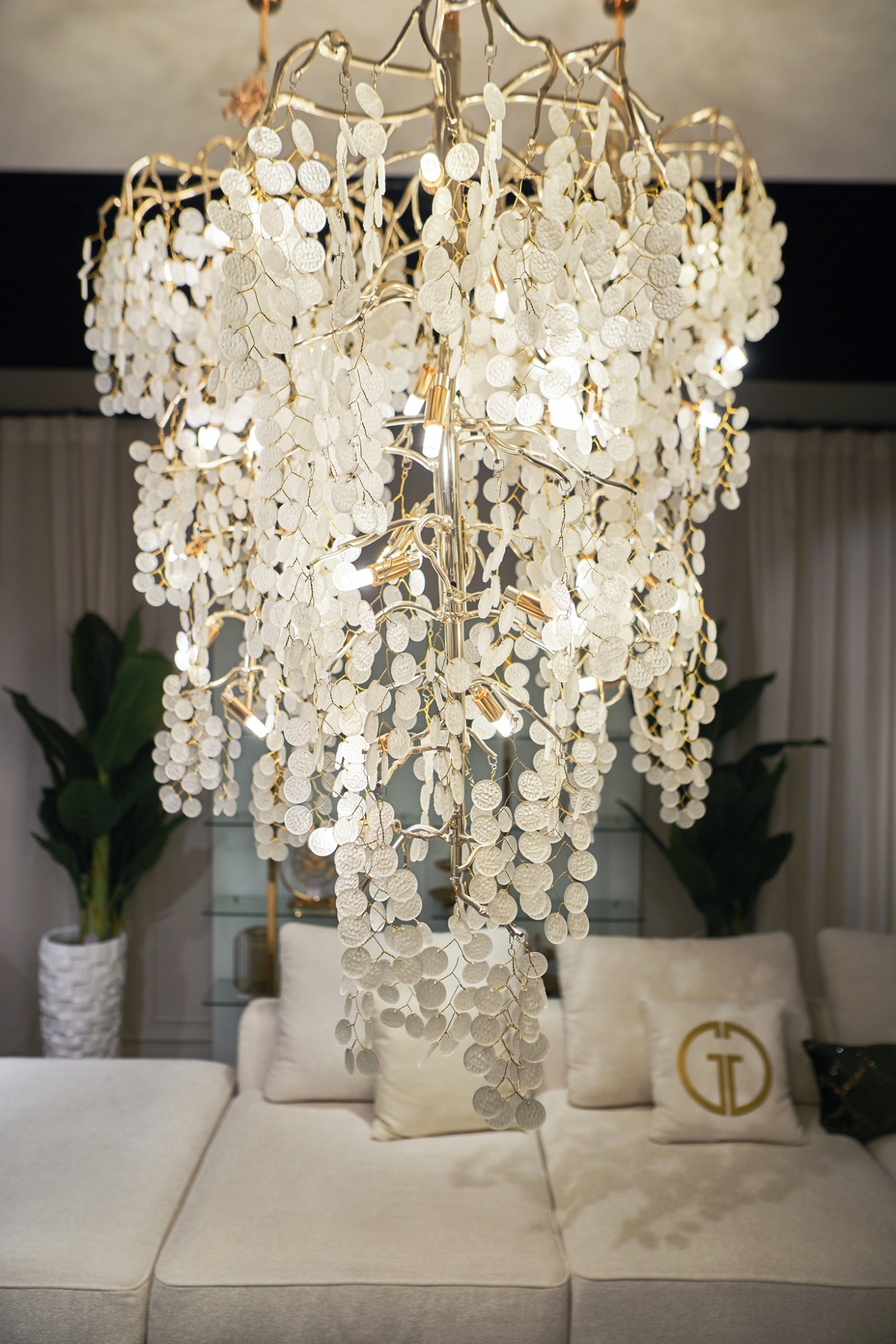 Люстра каскадная цвет шампань Garda Decor 86-9016/1000