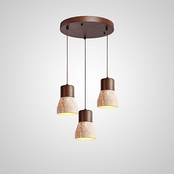 Подвесной светильник MELIUS TRIO A Dark brown Диск by ImperiumLoft