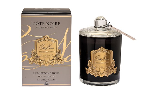 Свеча ароматическая Pink Champagne в стакане в упаковке Garda Decor 96CN45018