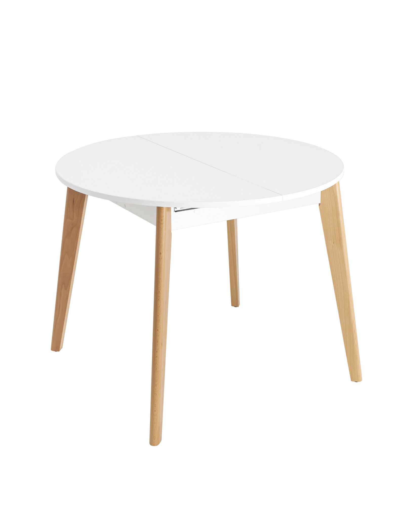 Стол Rondo 100-135*100 бук/белый Stool Group