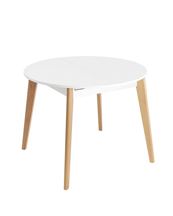 Стол Rondo 100-135*100 бук/белый Stool Group