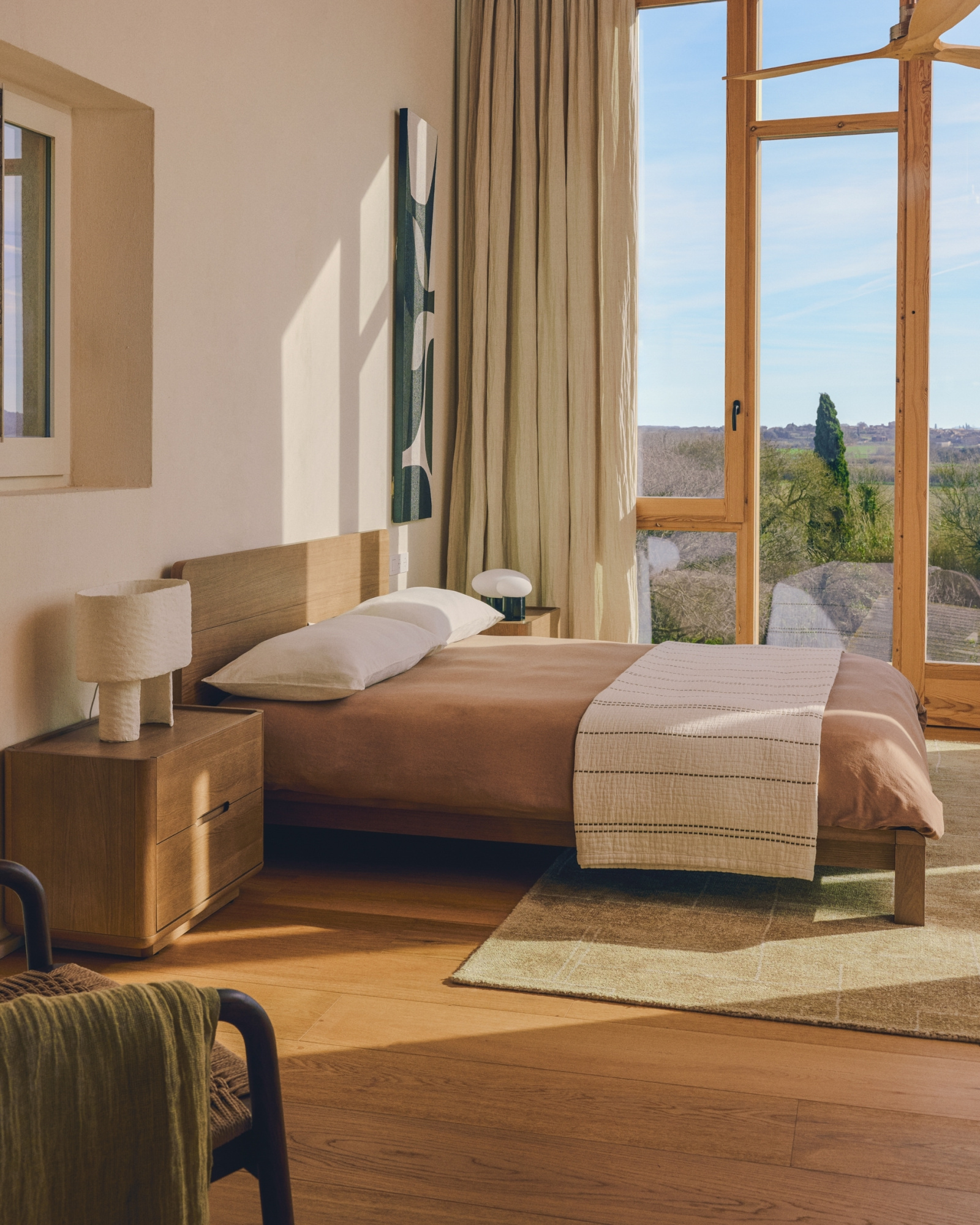 Ковер Eloda из шерсти и вискозы горчичного цвета, 200 x 300 см La Forma 481869