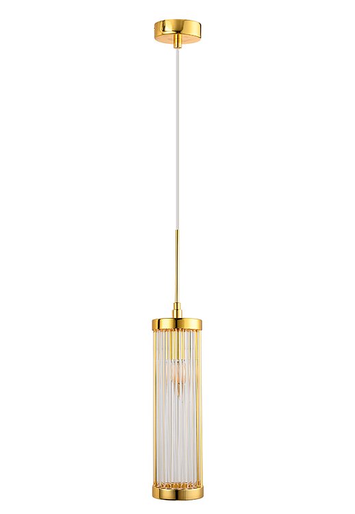 Светильник Crystal Lux TADEO SP1 D100 GOLD/TRANSPARENTE