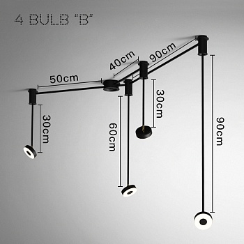 Потолочный светильник STRAIN B L4 by ImperiumLoft