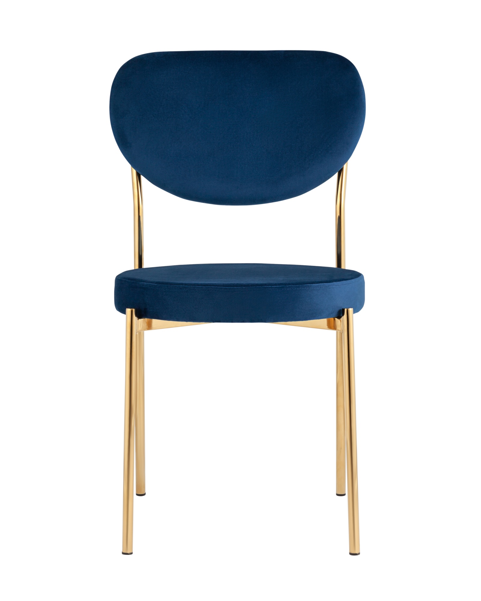 Стул Барбара NEW велюр королевский синий золотые ножки Stool Group