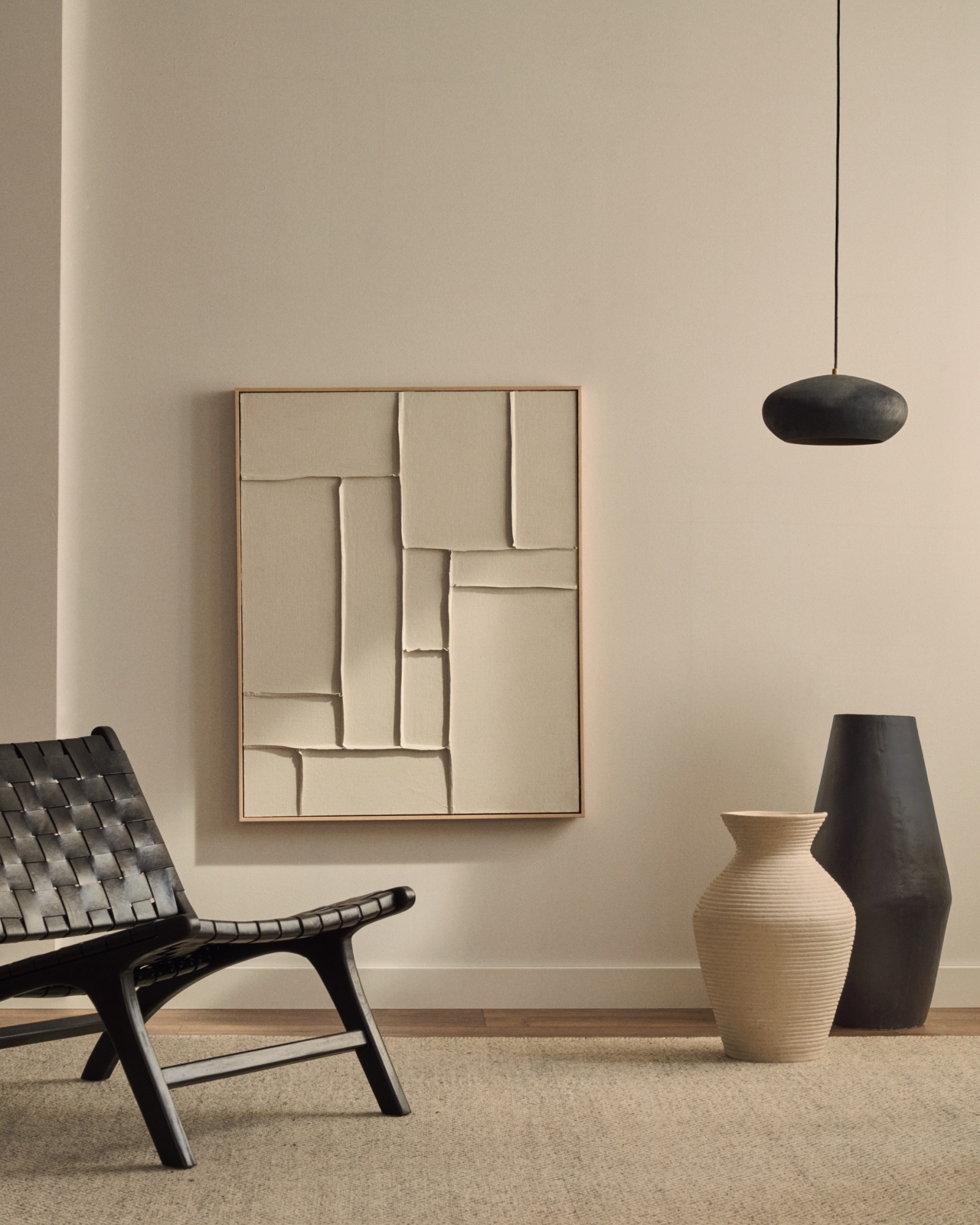 Pria белая ваза из папье-маше, 51 см La Forma (ex Julia Grup)