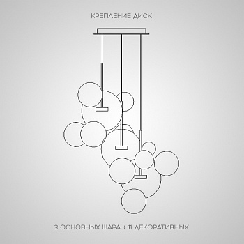 Подвесной светильник BUBBLE B MILK E by ImperiumLoft