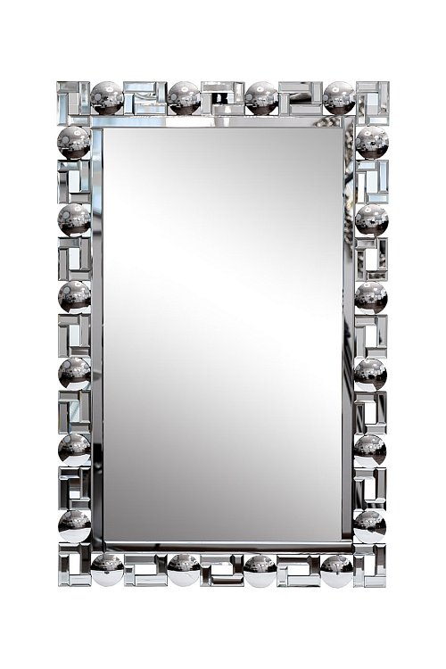Зеркало прямоугольное в раме с зеркальными вставками Garda Decor 50SX-9302
