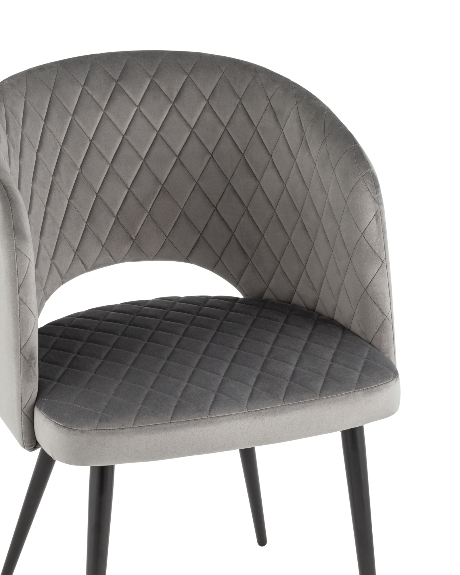 Стул-кресло Дарелл велюр серый Stool Group