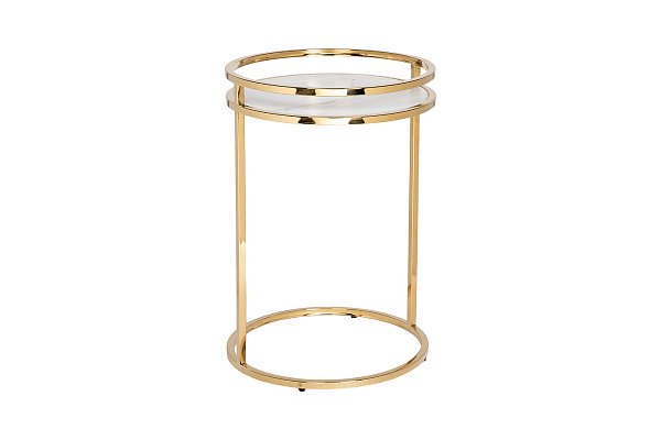 Столик журнальный мраморное стекло/золото Garda Decor 47ED-07901