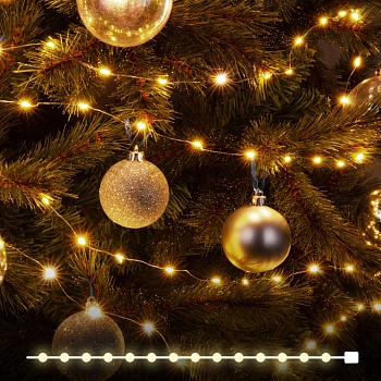 Светодиодная нить Eurosvet 400-009 теплый белый 10 м IP20