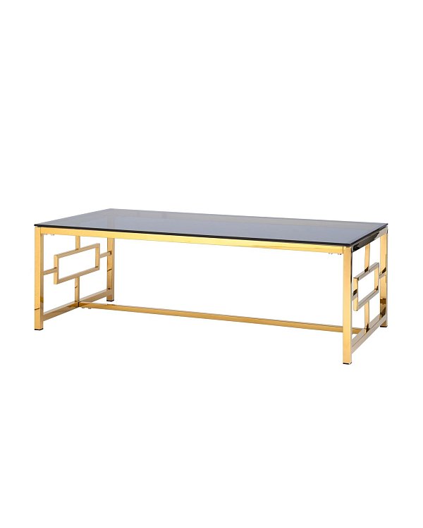 Журнальный стол 120*60 БРУКЛИН золото стекло smoke Stool Group