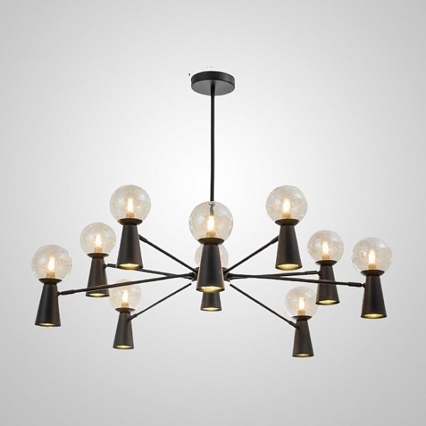 Потолочная люстра ABELINA L20 Black Amber by ImperiumLoft