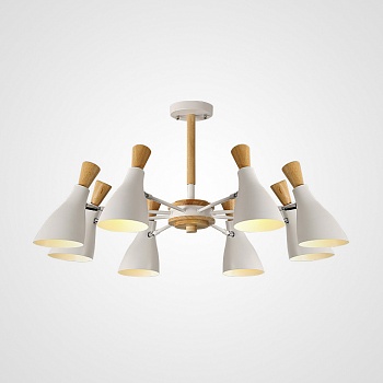 Люстра на штанге TUNE L8 White by ImperiumLoft