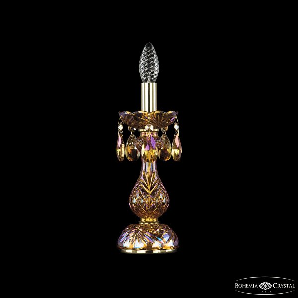 Настольная лампа с хрустальными подвесками 1402L/1-31 G M777 Bohemia Ivele Crystal