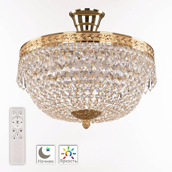 Люстра светодиодная хрустальная 19011/35IV/LED-DIM G Bohemia Ivele Crystal