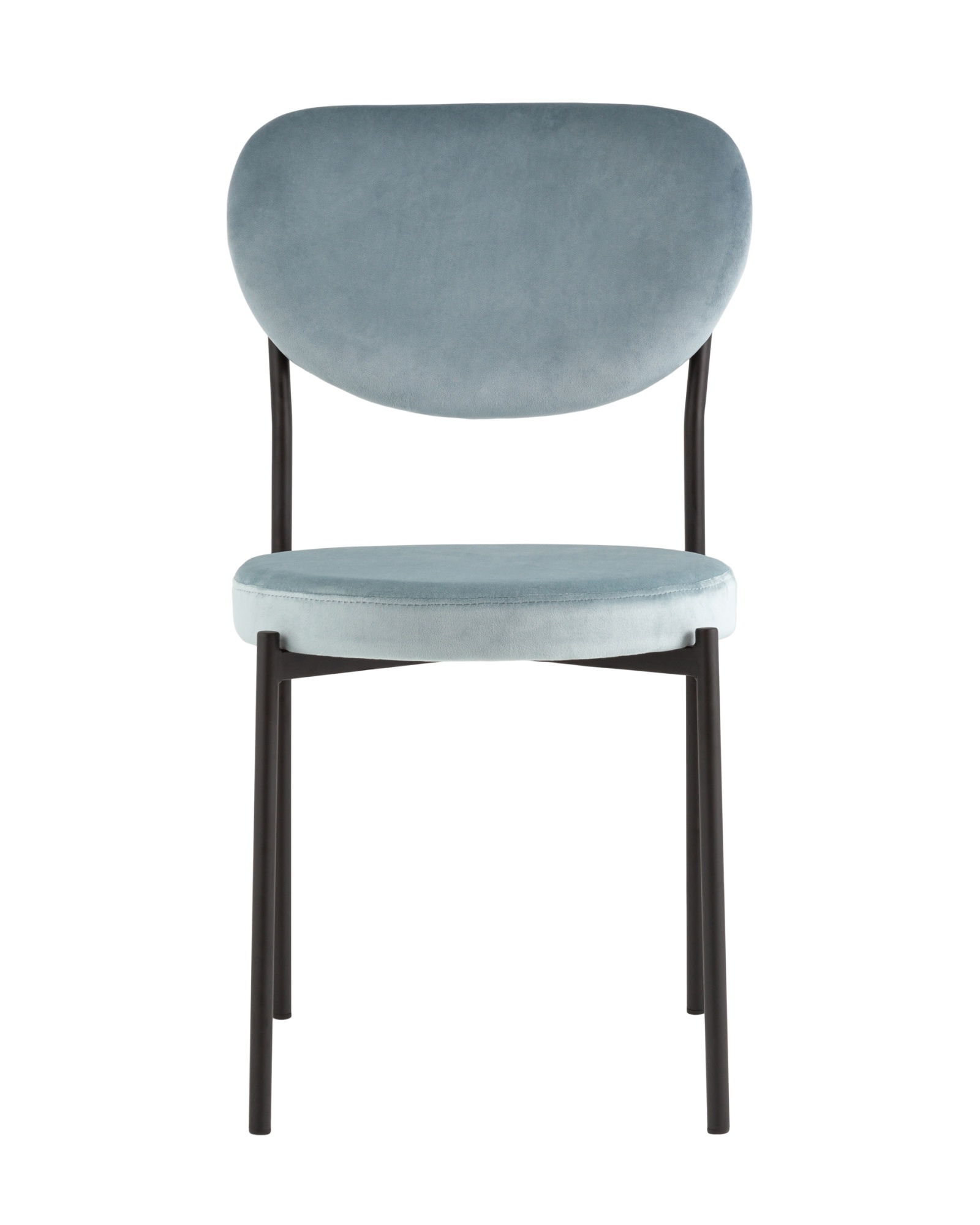 Стул обеденный Барбара велюр серо-голубой NC Stool Group