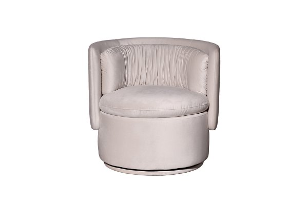 Кресло поворотное велюр кремовый 76*72*71 Garda Decor ZW-06101
