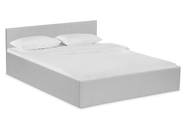 Кровать Woodville Оливия 160х200 с ПМ светло-серая 533901