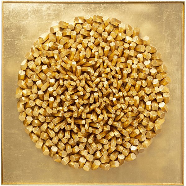 Панно настенное Mikado Gold 120x120 см KARE 56230
