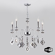 Подвесная люстра Eurosvet 10120/5 хром/дымчатый хрусталь Strotskis Smart (10110/5) Подвесная люстра Eurosvet 10120/5 хром/дымчатый хрусталь Strotskis Smart (10110/5)