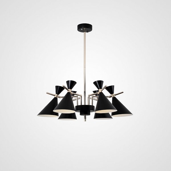 Люстра на штанге FRANKA D80 6 lamps Black by ImperiumLoft