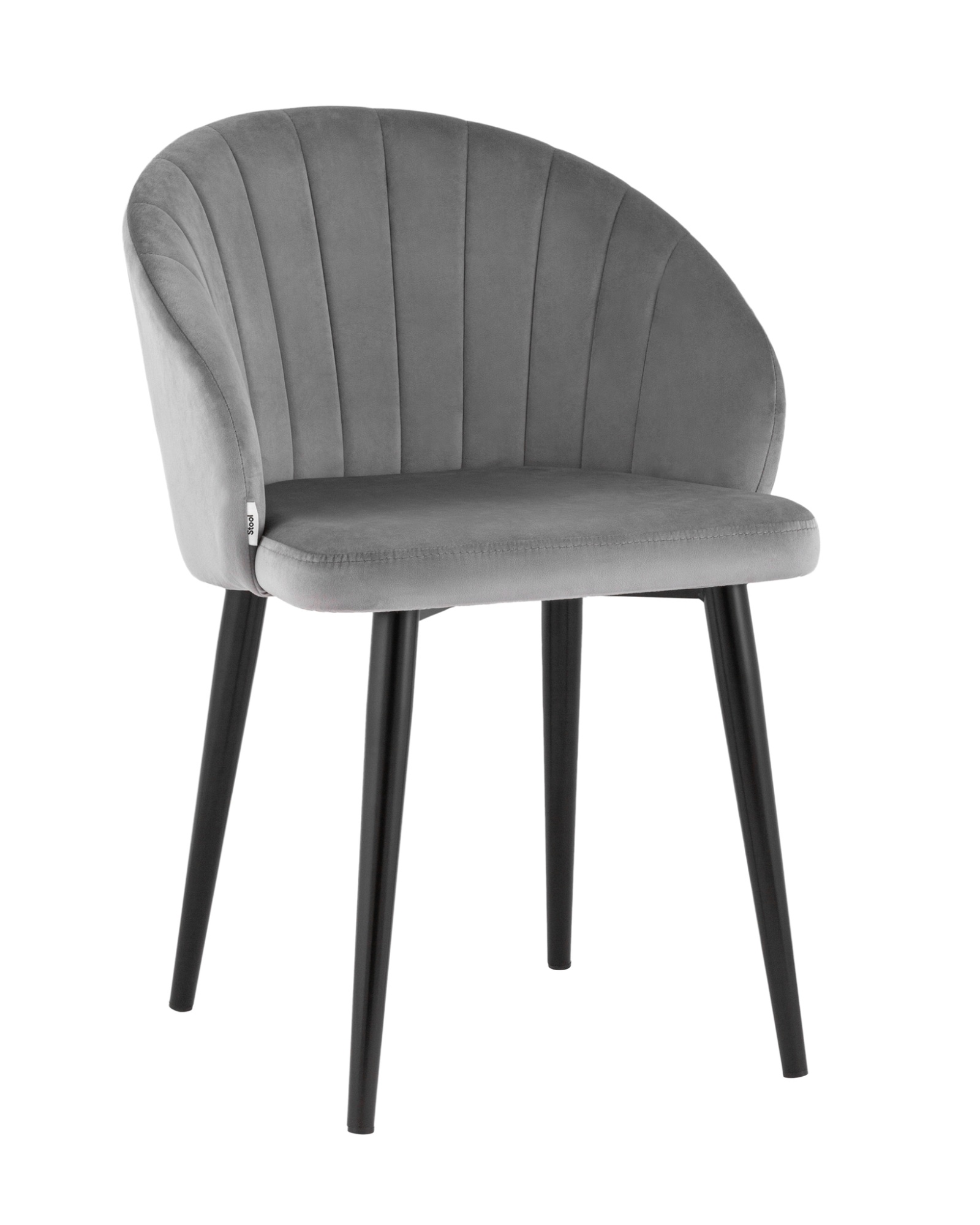 Стул с подлокотниками Брюссель велюр серый Stool Group