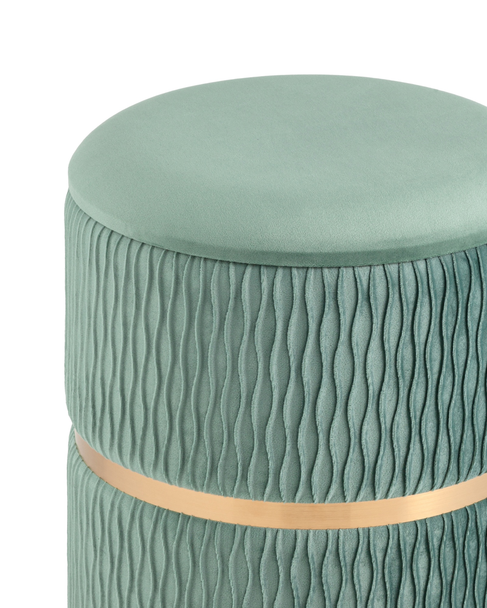 Пуф Джесси с ящиком велюр бирюзовый Stool Group
