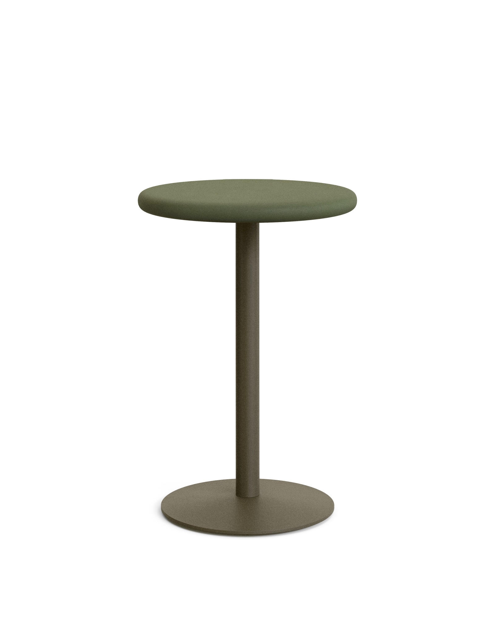 Уличный стол Esilda зелёный из цемента и стали со столешницей Ø70 см La Forma (ex Julia Grup)