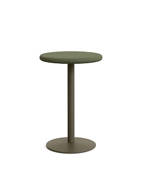 Уличный стол Esilda зелёный из цемента и стали со столешницей Ø70 см La Forma (ex Julia Grup)