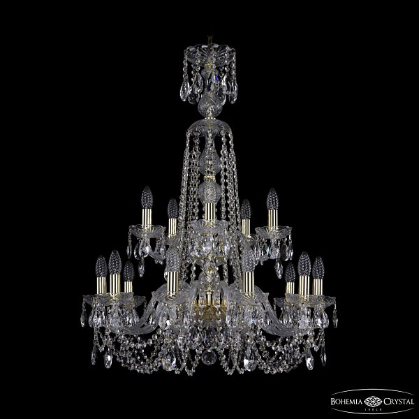 Люстра хрустальная 1402/10+5/240/XL-90/2d G